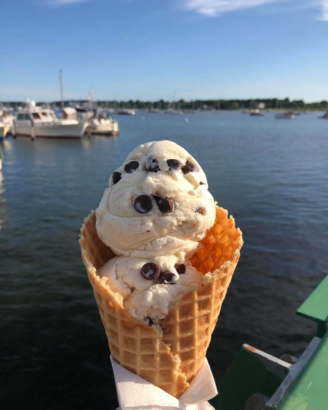 A Chocolate Chip Ice Cream Cone